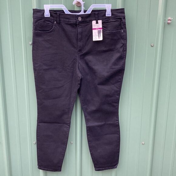 Women's High Rise Skinny Jeans Pants With Tummy Control 2-Pack Size 18W Petite - Picture 3 of 13